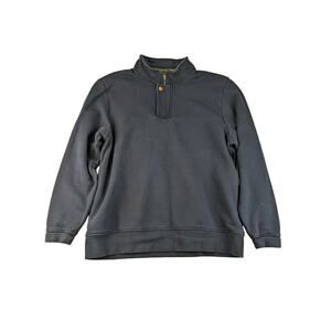 Orvis Sweatshirt Size L 1/4 Zip Pullover Long Sleeve Blue Cotton Blend